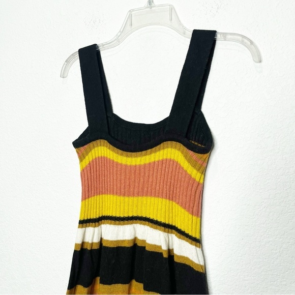 Madewell Striped Knit Tank Wool Blend Retro Midi Dress Small - Picture 8 of 11